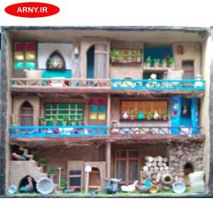 تابلو تزئینی روستا حیاط و ایوان سه طبقه 1 تابلو تزئینی روستا حیاط و ایوان دو طبقه