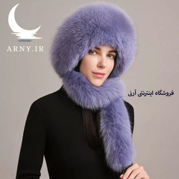 کلاه پوست ناز رنگی - Image 5