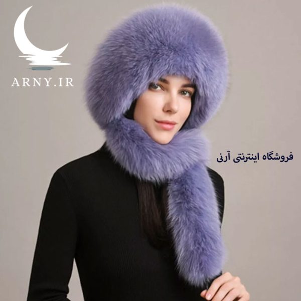 کلاه پوست ناز رنگی - Image 3