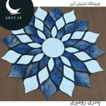 رومیزی پادری طرح گل آبی