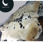 پوست گاو بزرگ سفید خال مشکی